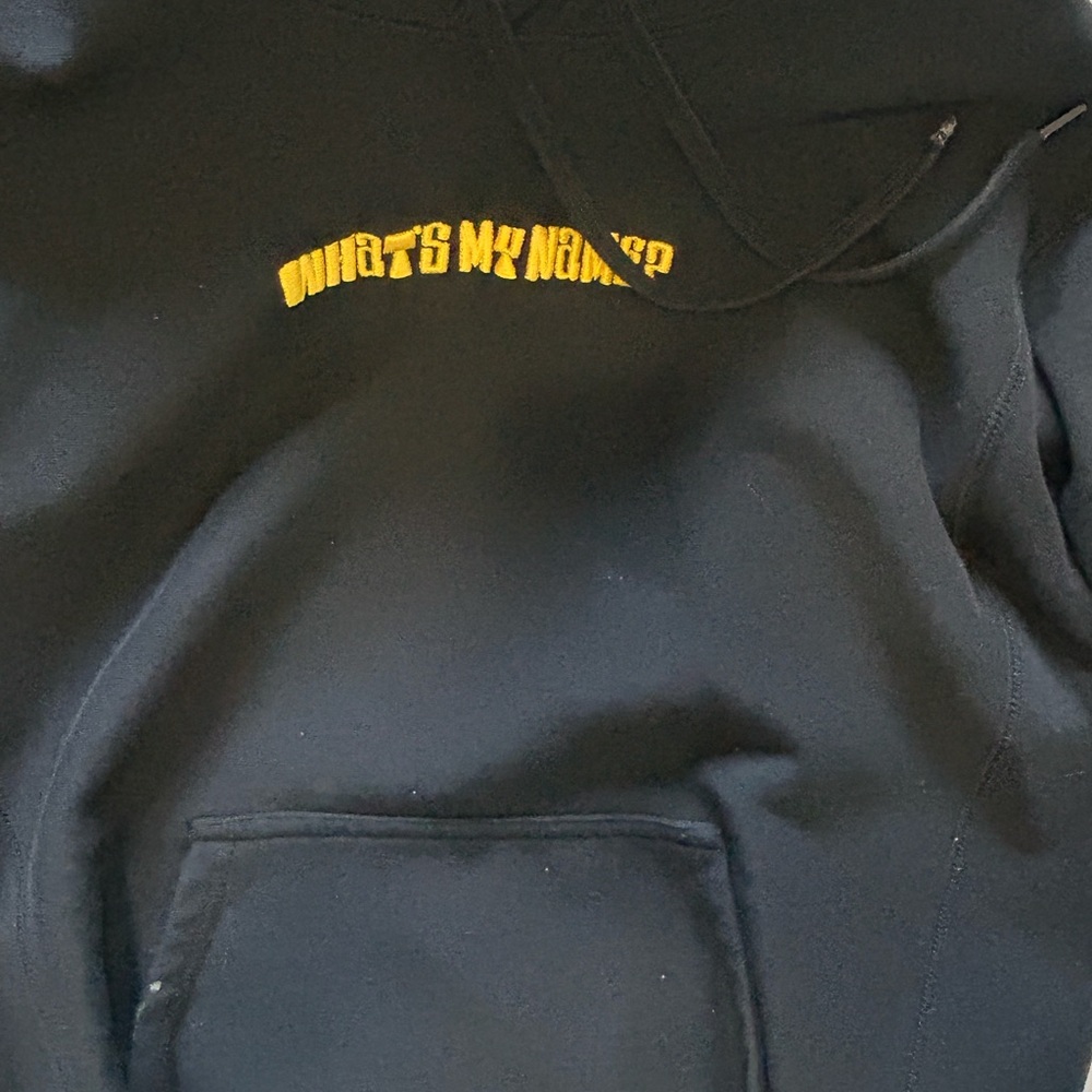 Black Hoodie with Yellow Text